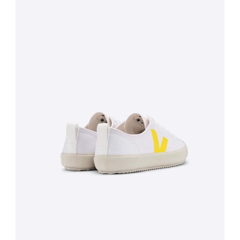 Women's Veja NOVA CANVAS Shoes White/Yellow | SG 477RVD